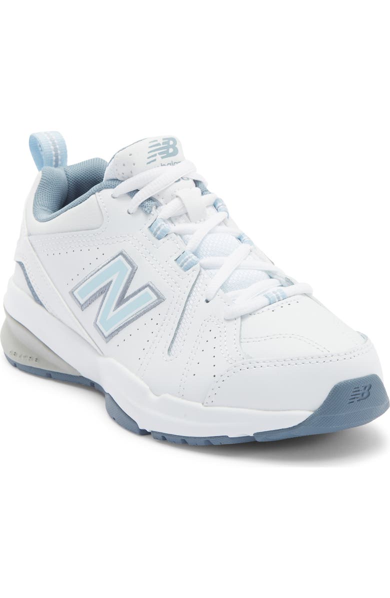 New Balance 608v5 Trainer Sneaker, Main, color, White/Blue