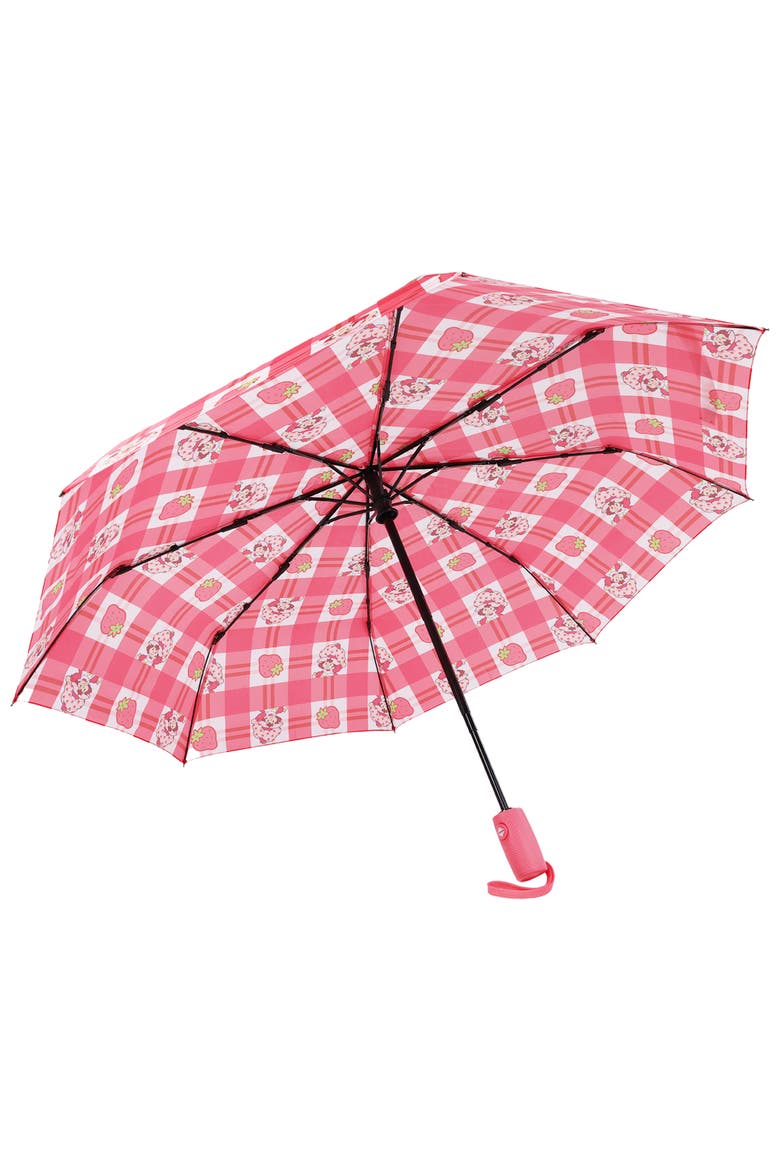 Gingham Plaid Umbrella, Alternate, color, MULTI