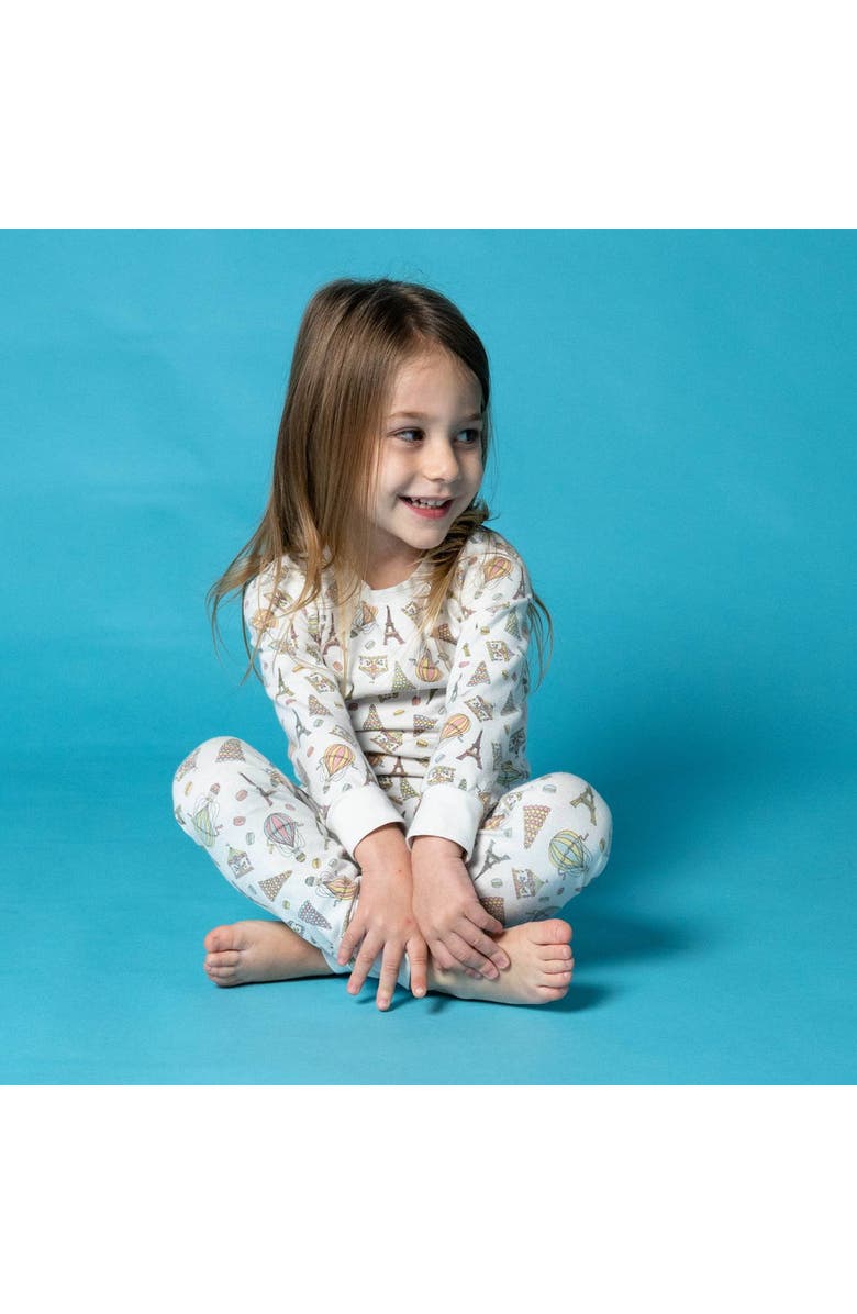 Norani Kids Organic Two-Piece Pajama Set, Alternate, color, Unicorns