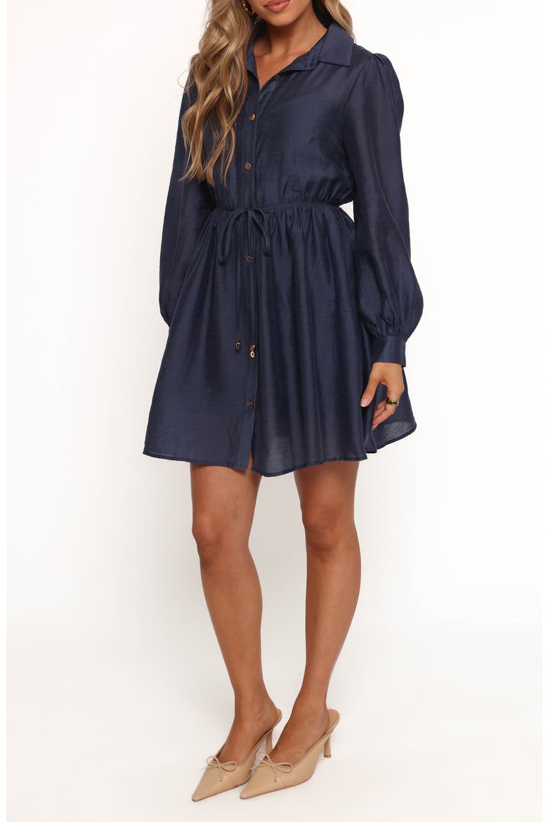 Everett Long Sleeve Minidress, Main, color, NAVY