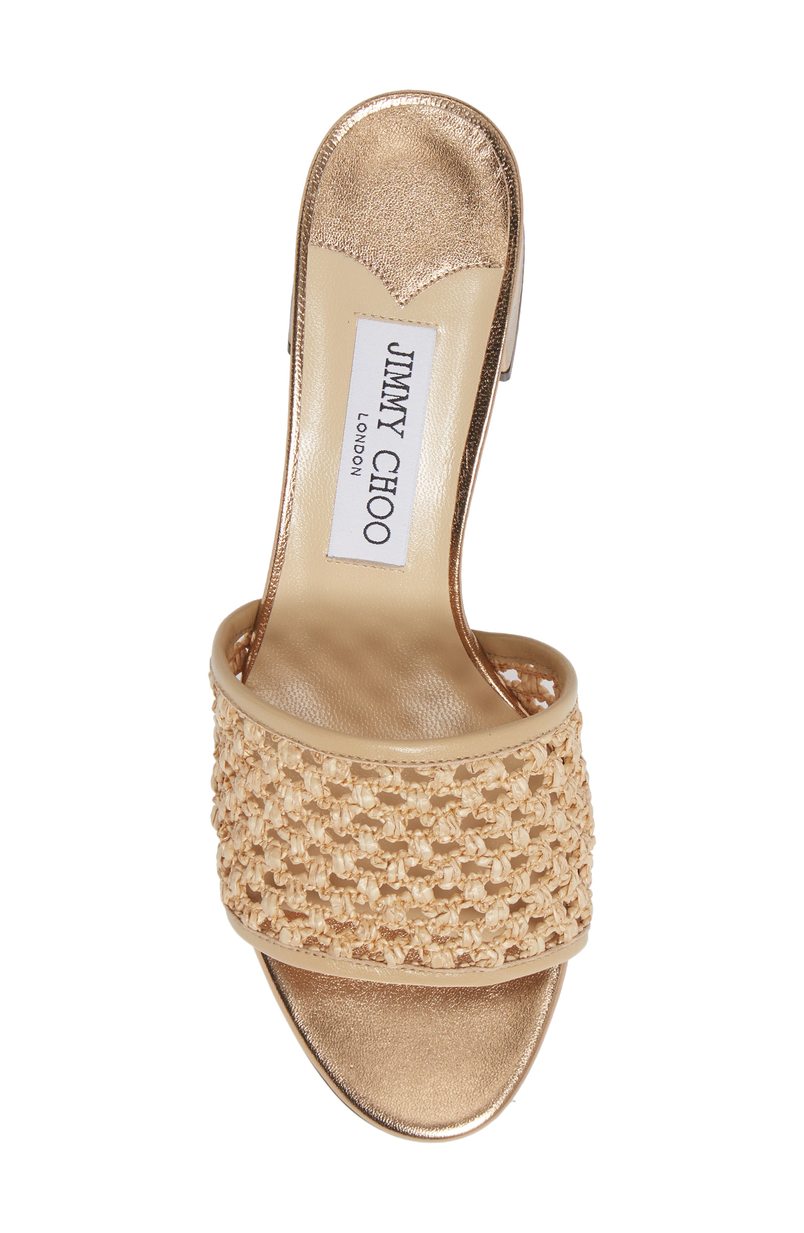Jimmy Choo Minea Woven Raffia Sandal, Alternate, color, 