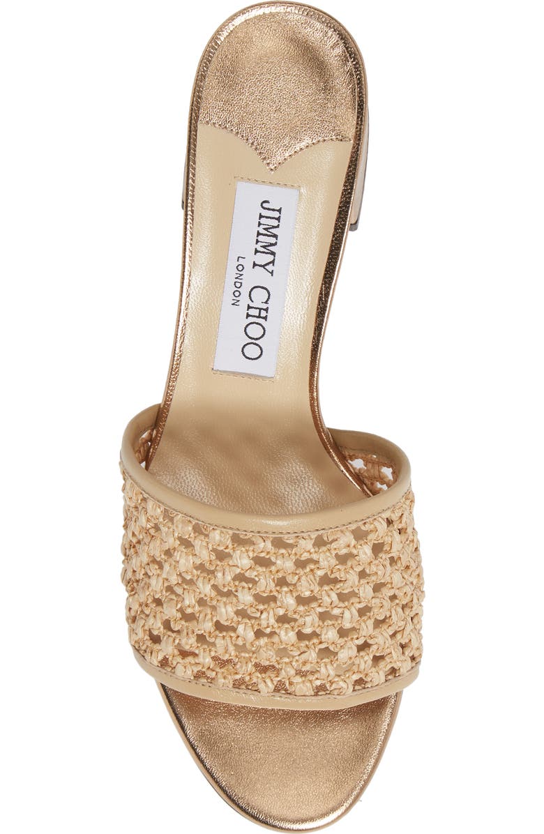 Jimmy Choo Minea Woven Raffia Sandal, Alternate, color,