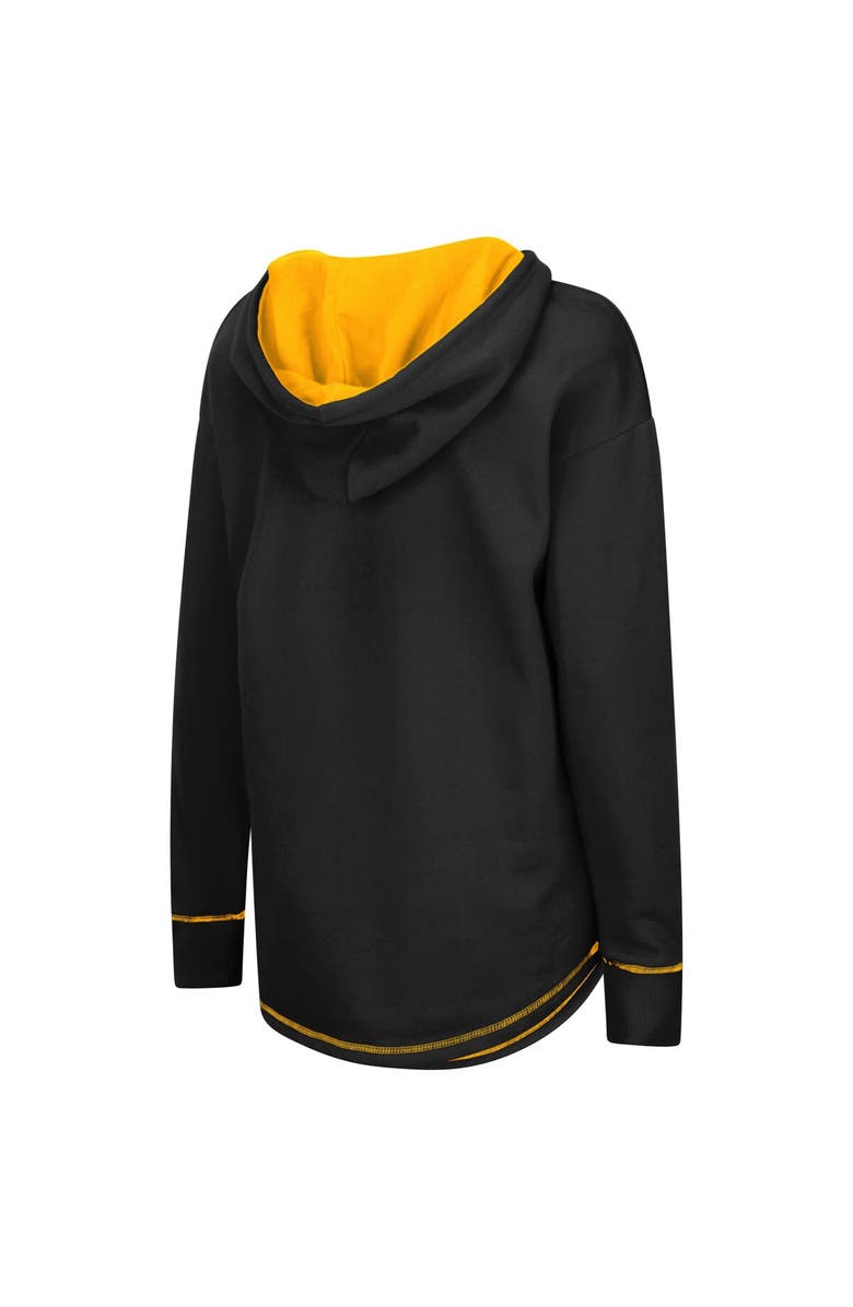 COLOSSEUM Women's Colosseum Black Iowa Hawkeyes Tunic Pullover Hoodie, Alternate, color, 