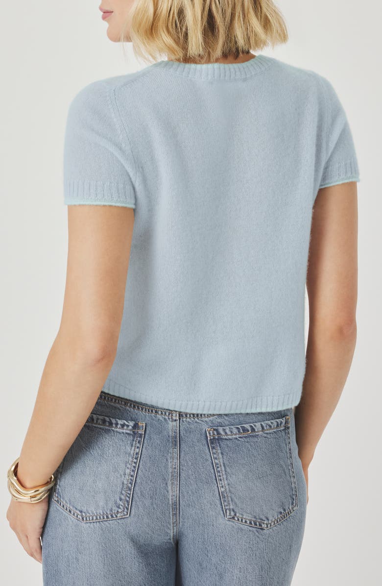 Splendid Emerson Tipped Sweater, Alternate, color, Country Air/ Light Mint