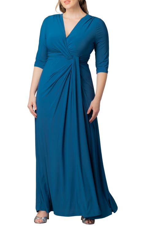Evening Romance Stretch Jersey Gown (Plus)