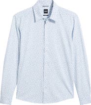 BOSS Roan Performance Slim Fit Print Shirt