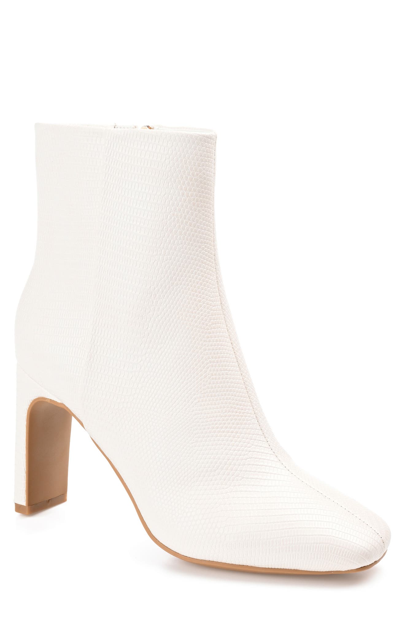 Journee Collection Sarla Lizard Embossed Block Heel Bootie