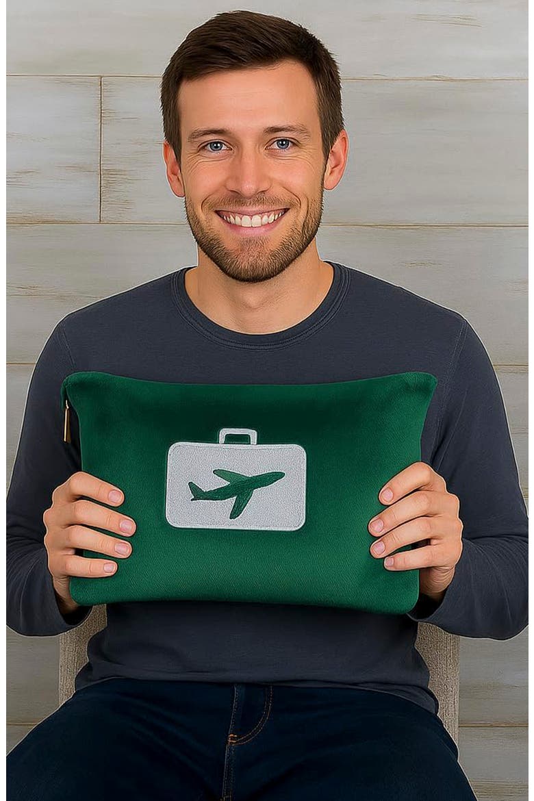 Comfort Fly 2-in-1 Travel Blanket & Pillow, Alternate, color, GREEN