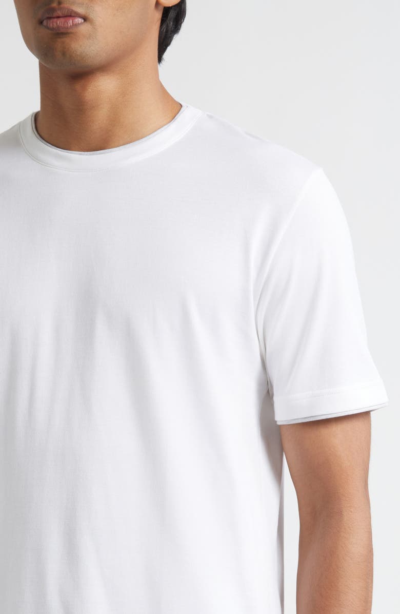 Eleventy Crewneck T-Shirt, Alternate, color, 01- 13- White Light Grey