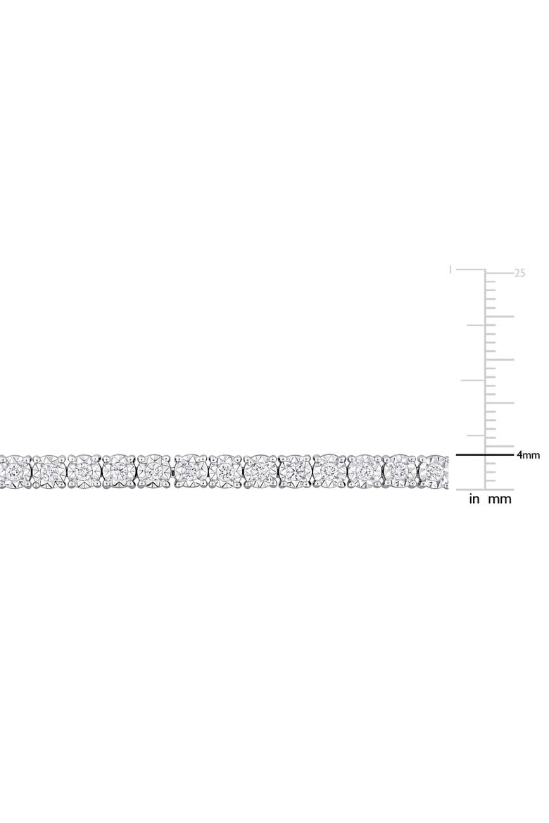 1-1/2 CTW Lab-Grown Diamond Tennis Bracelet, Alternate, color, Sterling silver