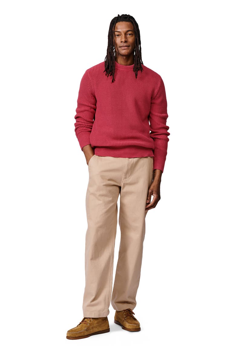 Martin Ribbed Crew Neck Sweater, Alternate, color, Pink
