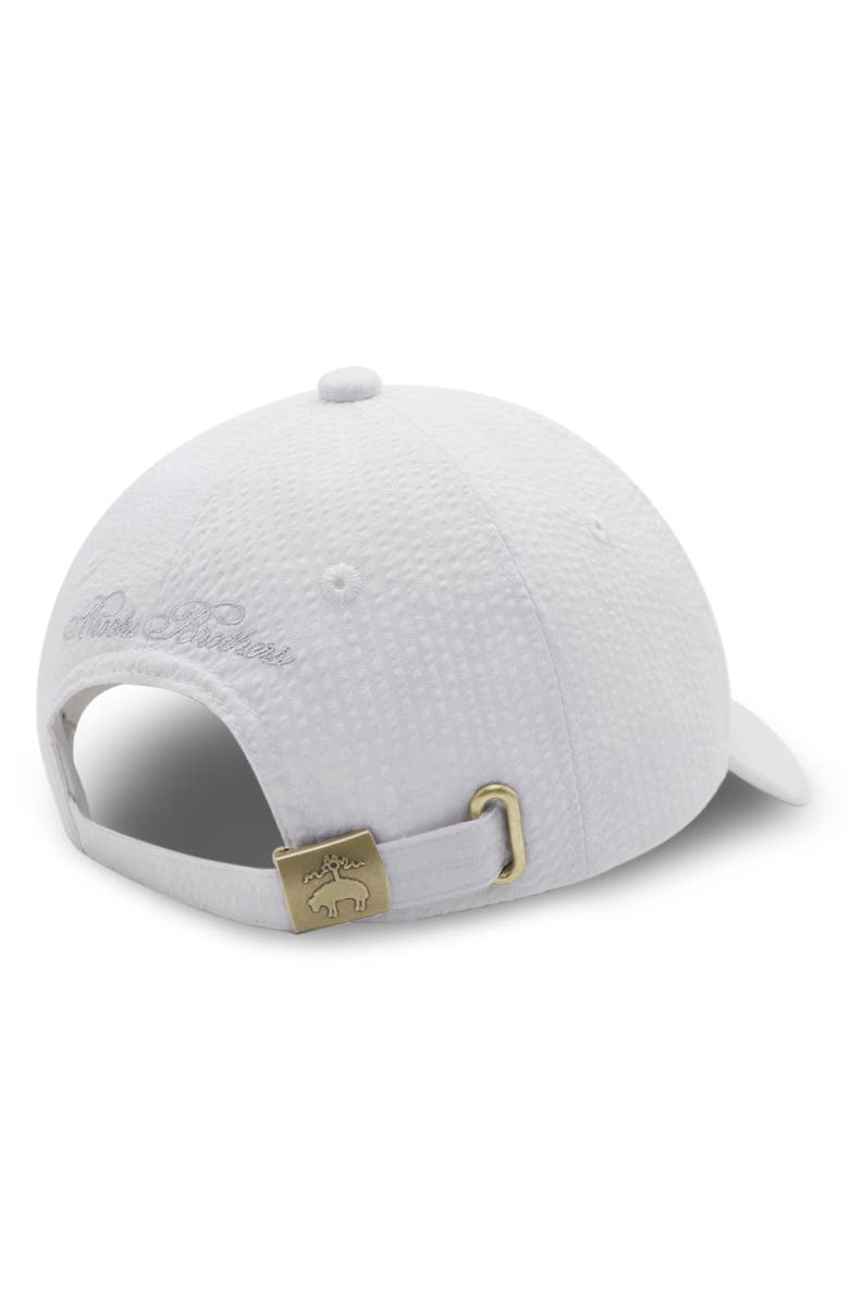Brooks Brothers Seersucker Baseball Cap, Alternate, color, White