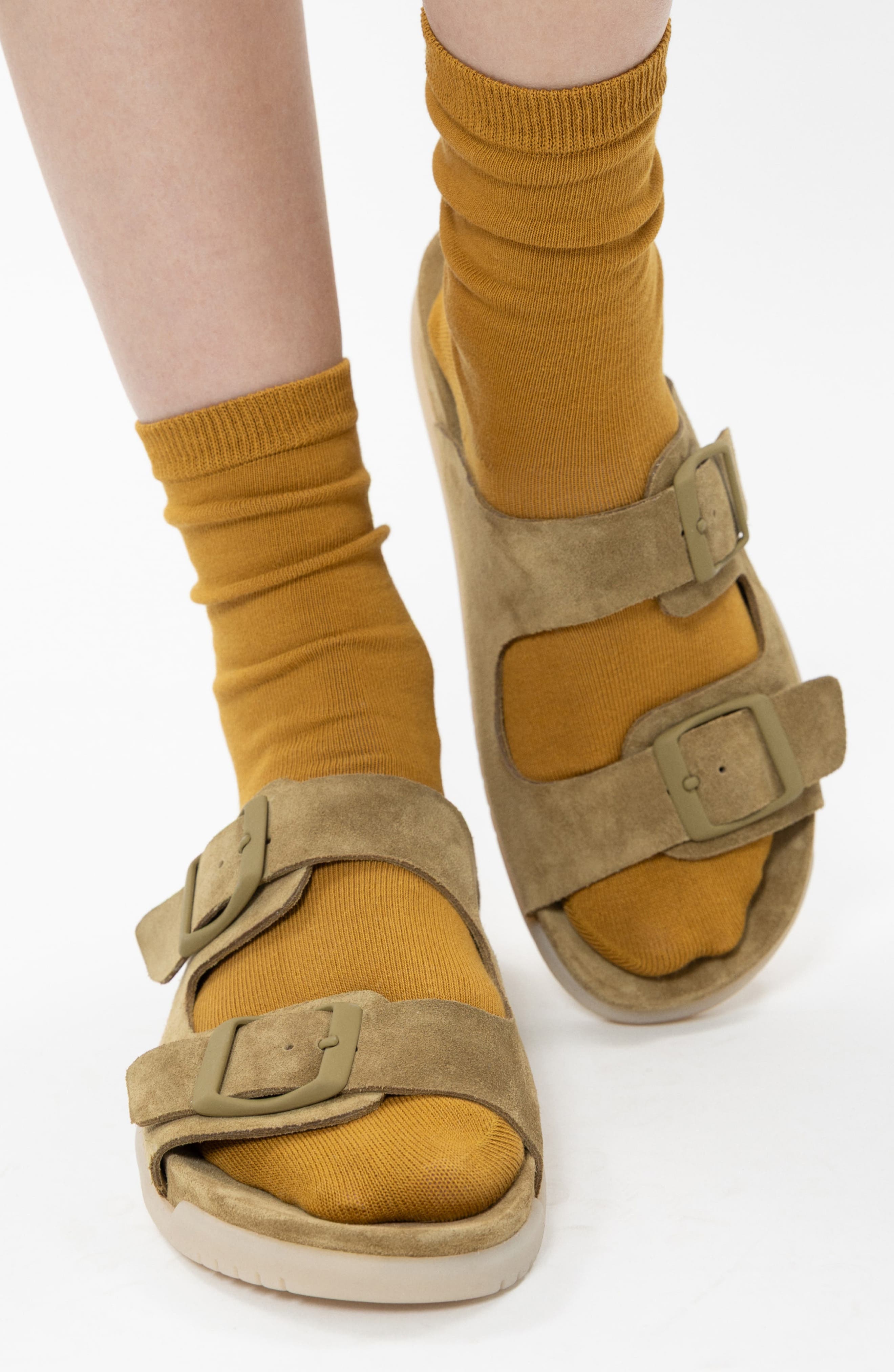 Savannah Buckle Slide Sandal, Alternate, color, LODEN
