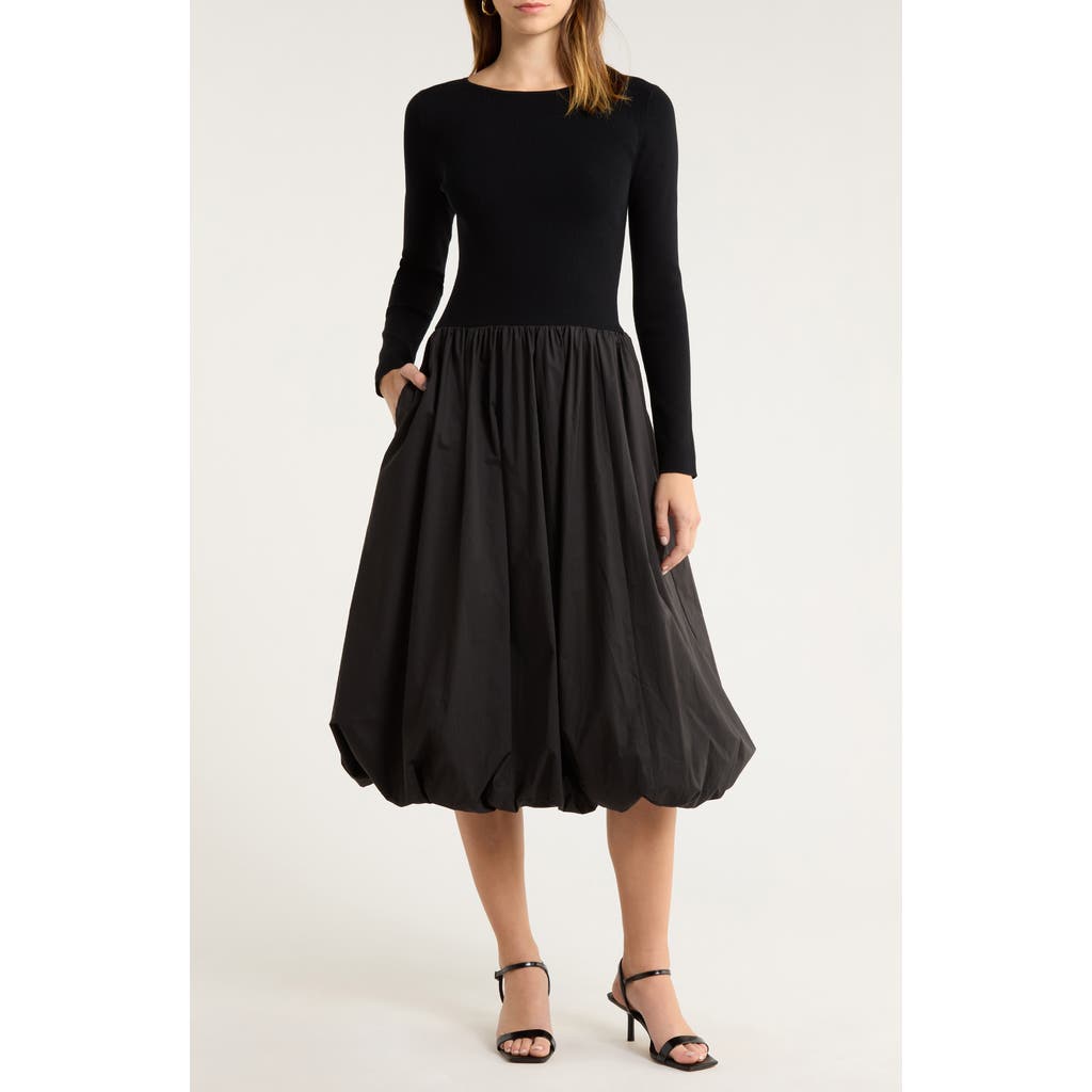 Rails Romana Bubble Hem Cocktail Dress in Black at Nordstrom Rack, Size Xx-Large
