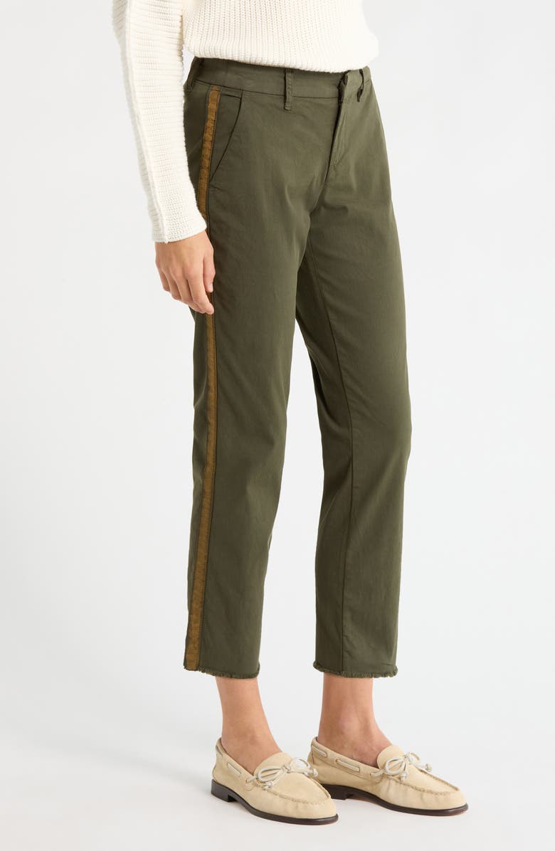 Frank & Eileen Wicklow Crop Chinos, Alternate, color, Army Tuxedo Gold Stripe
