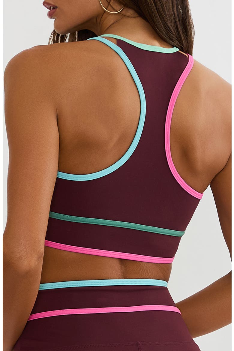 Anari Colorblocked Sports Bra, Alternate, color, RASPBERRY BLOOM COLORBLOCK