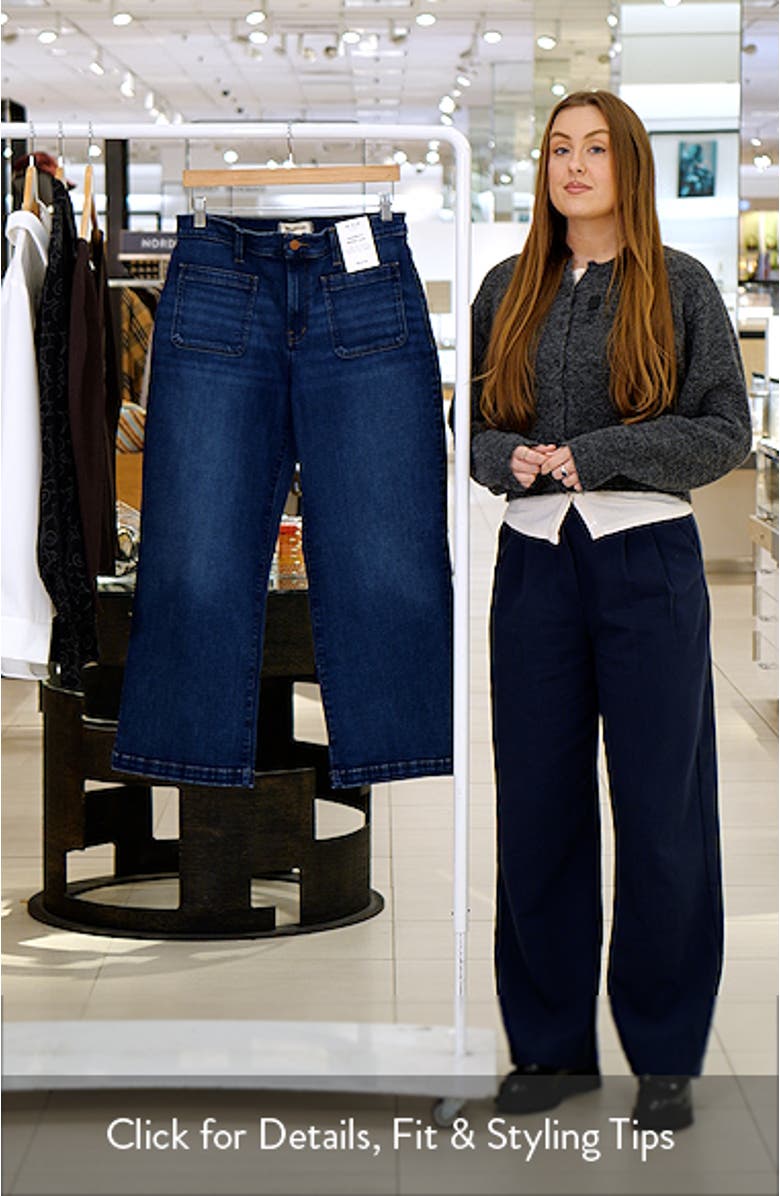 The Emmett Patch Pocket High Waist Wide Leg Jeans, sales video thumbnail