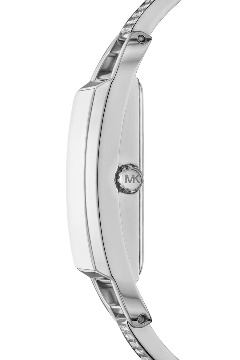 Empire Pavé Crystal Bracelet Watch, 20mm, Alternate, color, SILVER