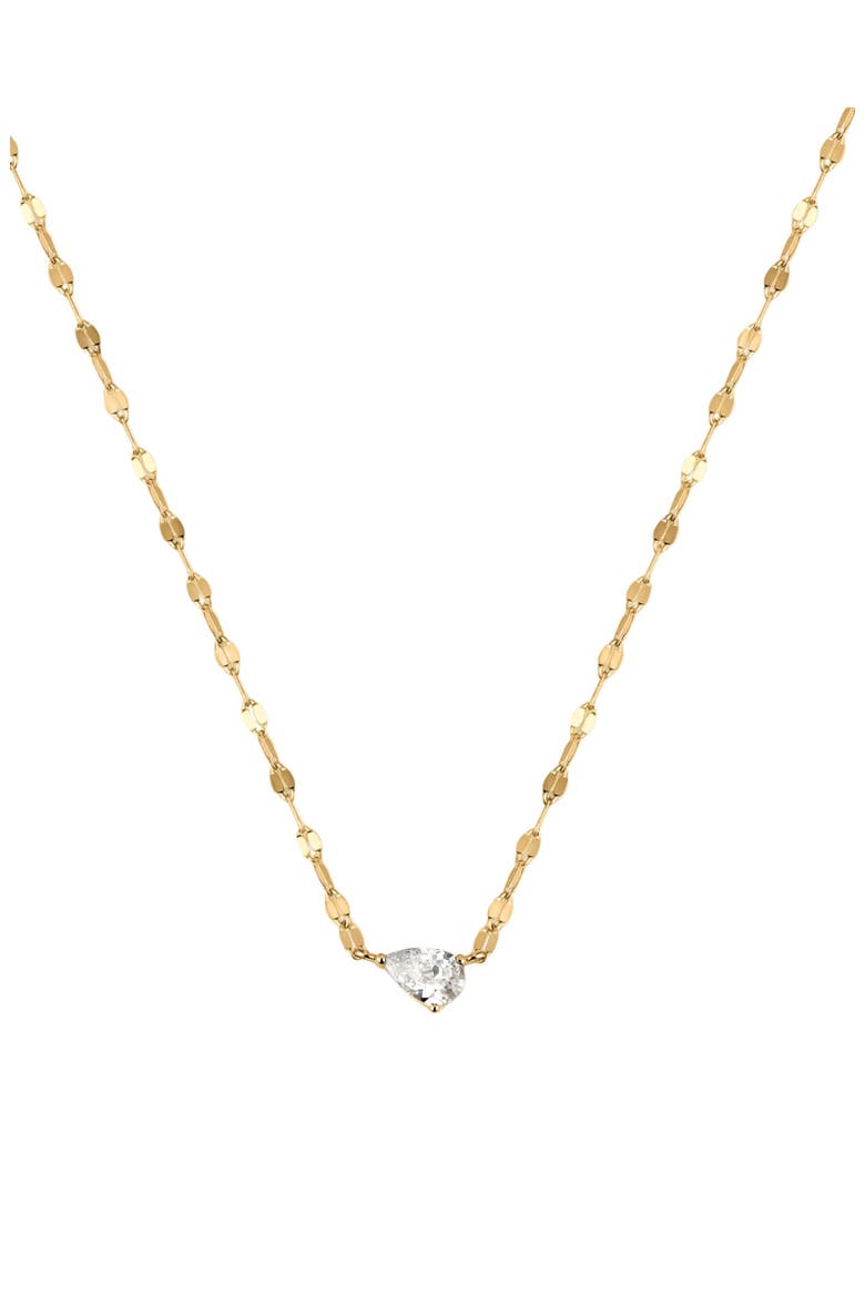 Dew Drop Solitaire Necklace, Main, color, Gold Vermeil