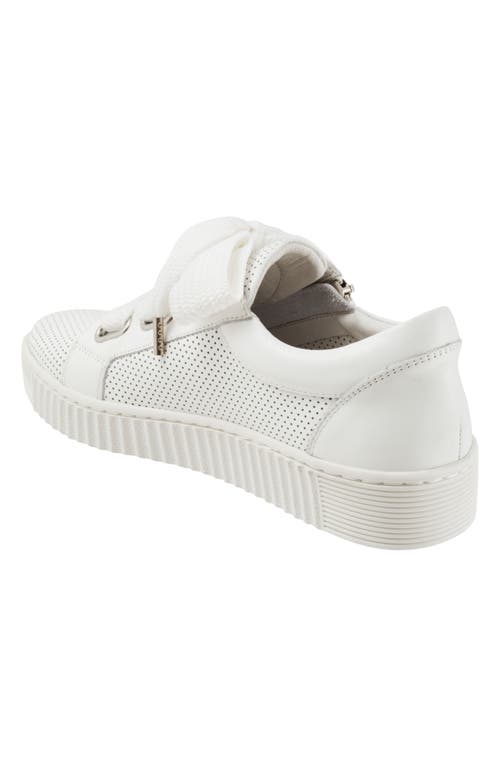 Eos Footwear Jovi Perforated Leather Sneaker In White