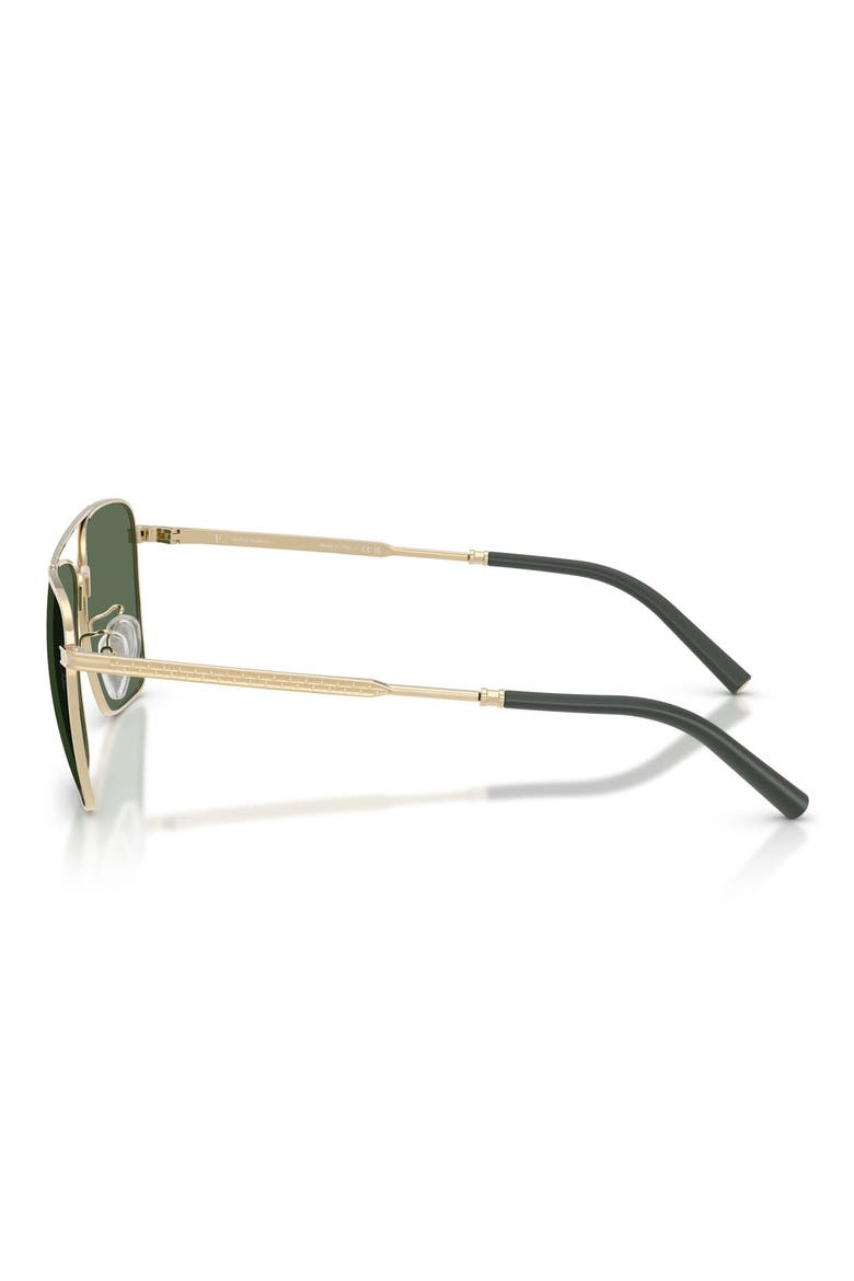 x Roger Federer R-15 Polarized 56mm Square Sunglasses, Alternate, color, BRUSHED GOLD / POLAR