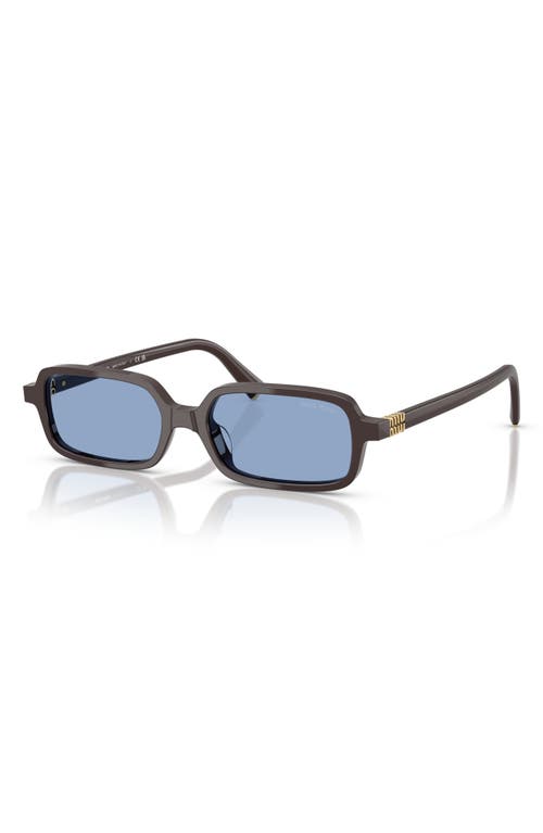 Miu Miu 52mm Rectangular Sunglasses In Light Blue
