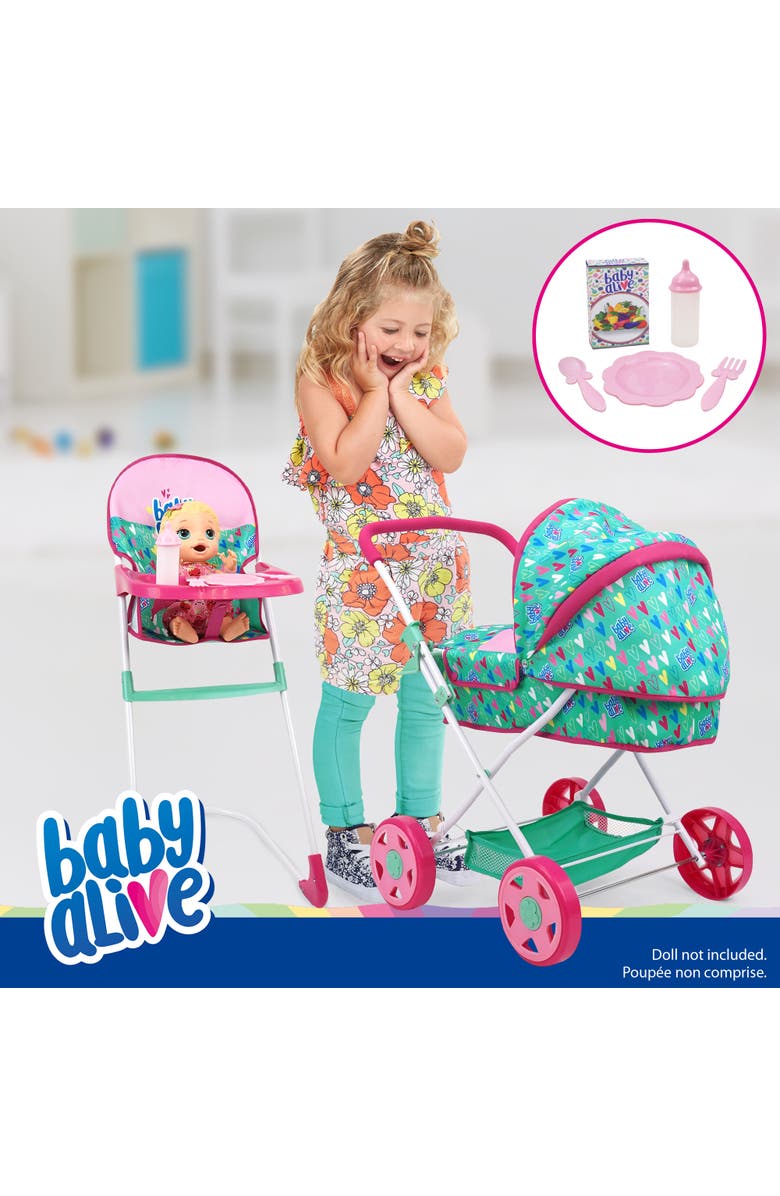 Baby Alive Travel N' Feed Set 7Pcs Green, Alternate, color, Multicolored