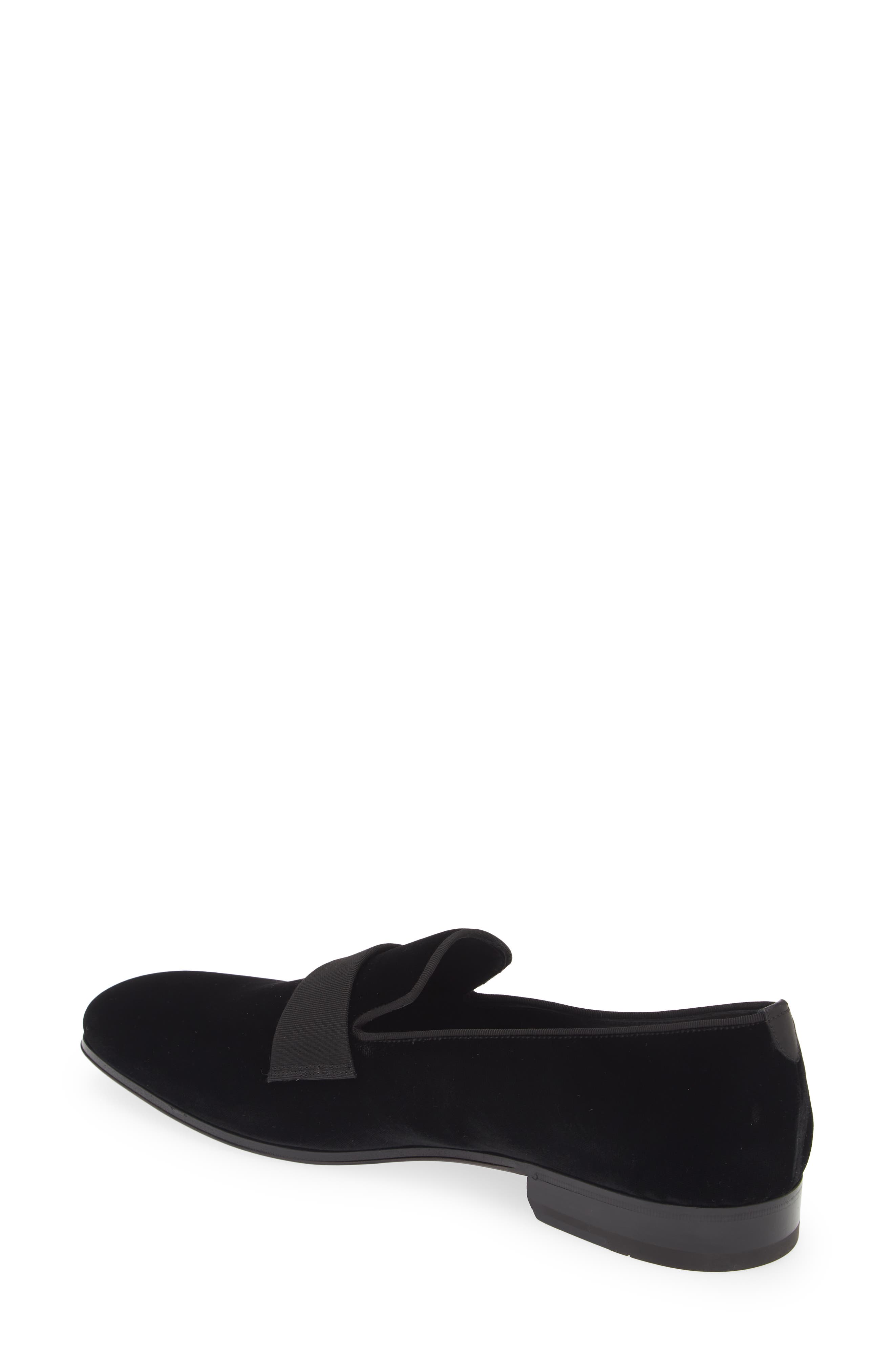 FERRAGAMO Lapo Smoking Slipper, Alternate, color, Nero
