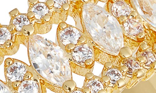 Nordstrom Set Of 2 Cubic Zirconia Band Rings In Clear- Gold