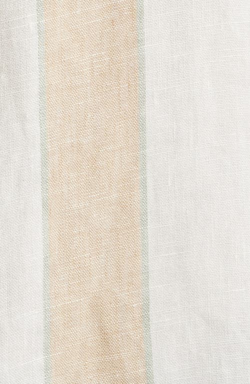 Nordstrom Stripe Short Sleeve Linen Button-up Shirt