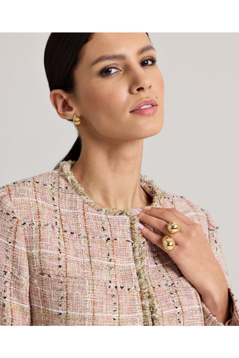 Cece Check Boucle Jacket, Alternate, color, Rose Check