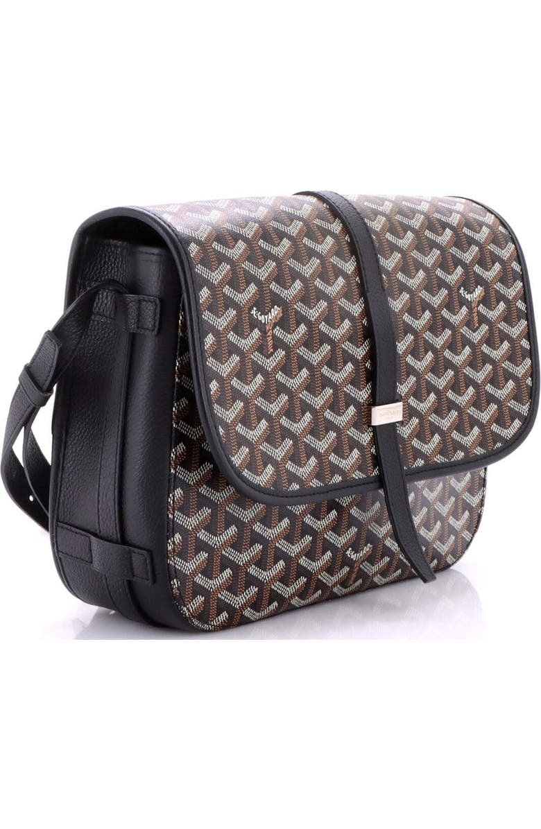 Pre-Owned Goyard Belvedere II Messenger Bag Coated Canvas MM, Alternate, color, Black