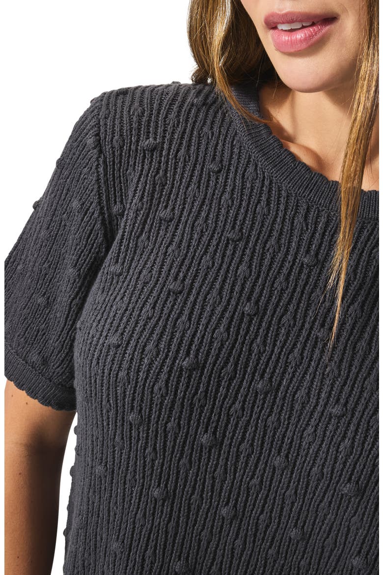 Eliza Short Sleeve Sweater, Alternate, color, LEAD