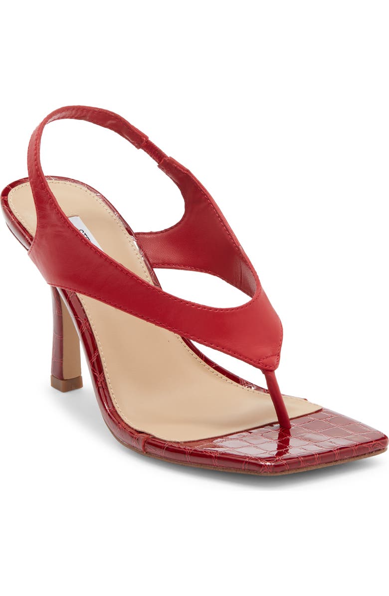 Steve Madden Improv Slingback Sandal, Main, color, Red Leather