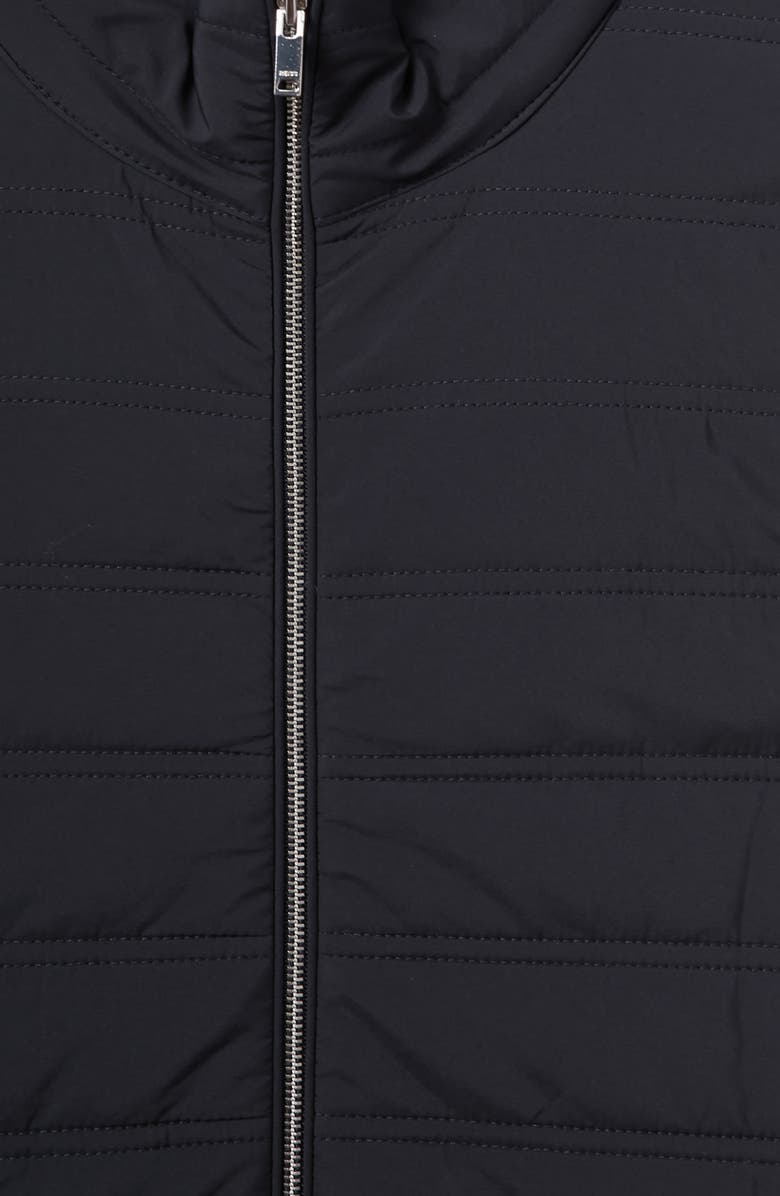 Reiss William Mixed Media Vest, Alternate, color, Navy