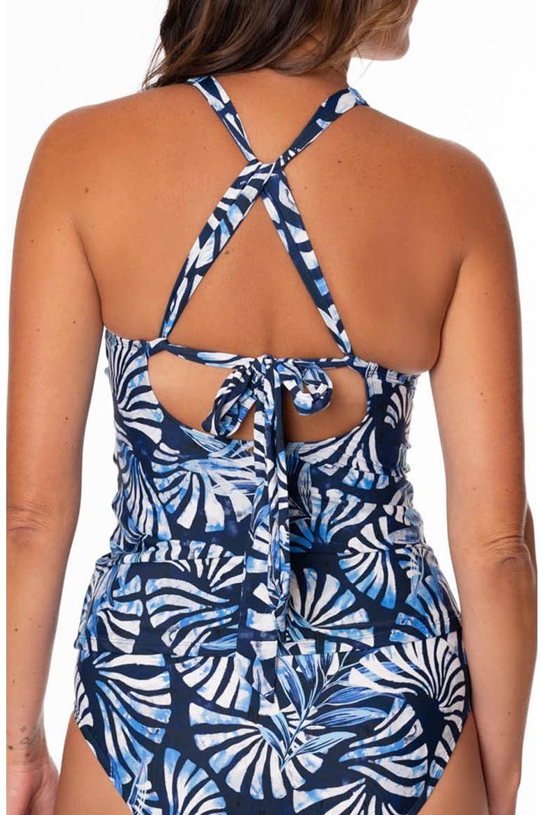 Louise Wrap Tankini, Alternate, color, PANTHEON BLUE