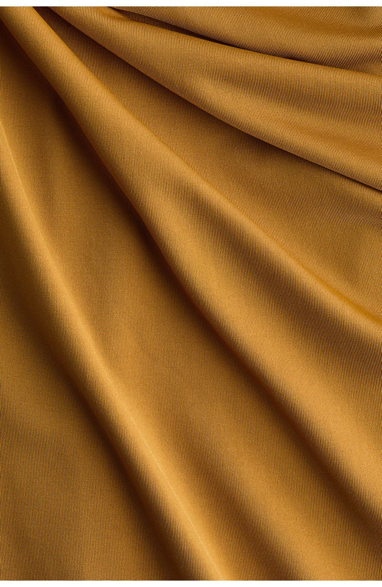 H&M Asymmetric Halterneck Top, Alternate, color, Mustard Yellow