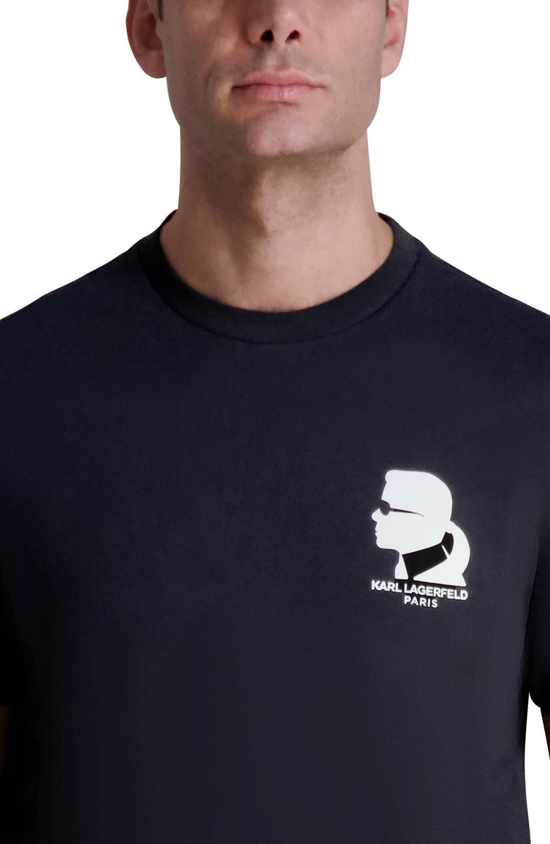 KARL LAGERFELD PARIS Logo Graphic T-Shirt, Alternate, color, Black