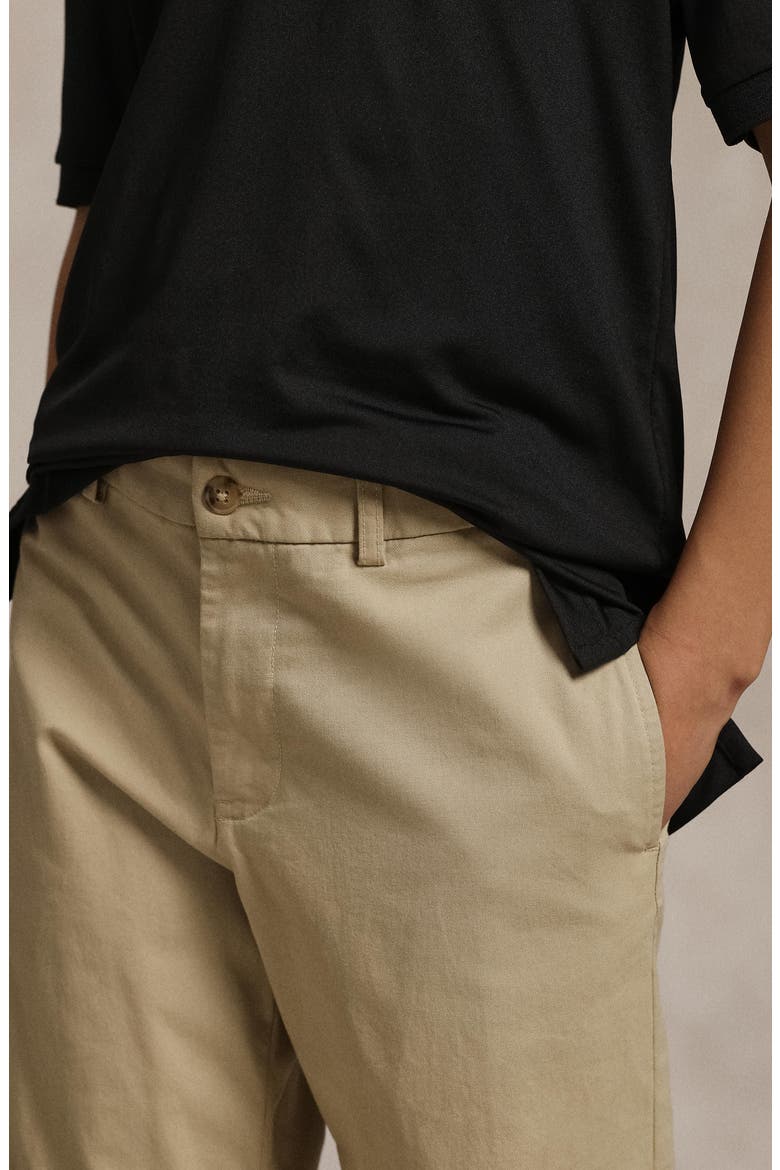 Kids' Flat Front Stretch Cotton Twill Chinos, Alternate, color, CLASSIC KHAKI