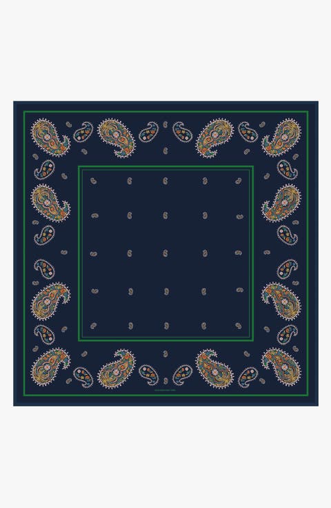 Paisley Nocturne Double Sided Silk Scarf