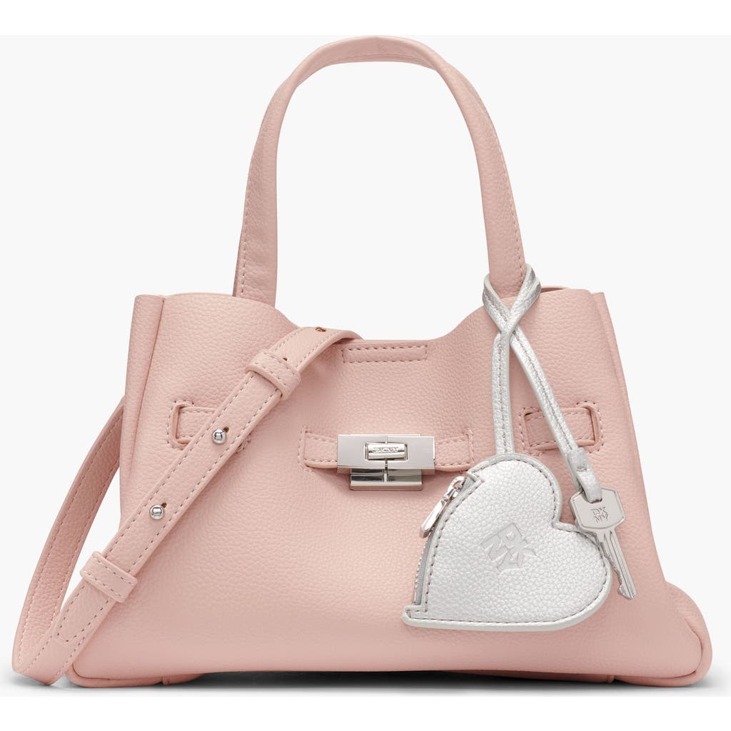 Dkny Bryar Small Satchel With Heart Dangle In Pink