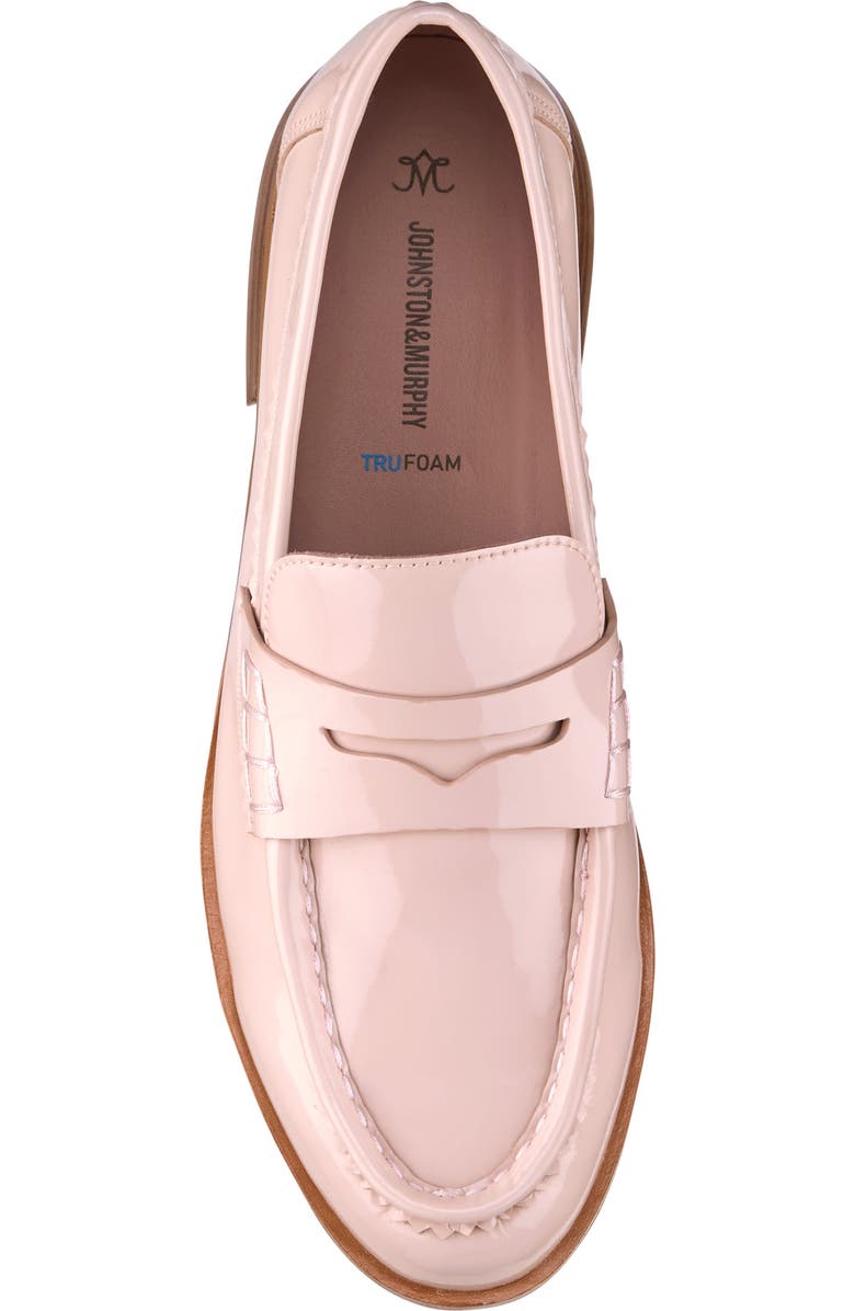 Johnston & Murphy Gillian Patent Leather Penny Loafer, Alternate, color, Blush Patent Leather