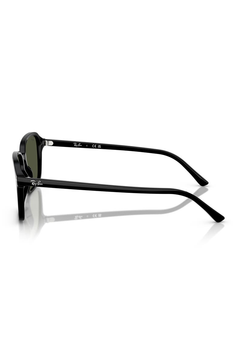56mm Square Sunglasses, Alternate, color, BLACK