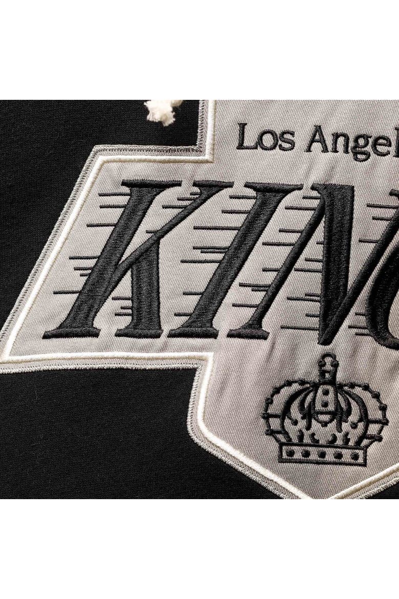 Men's '47 Wayne Gretzky Black Los Angeles Kings Retired Player Name & Number Lacer Pullover Hoodie, Alternate, color, Black