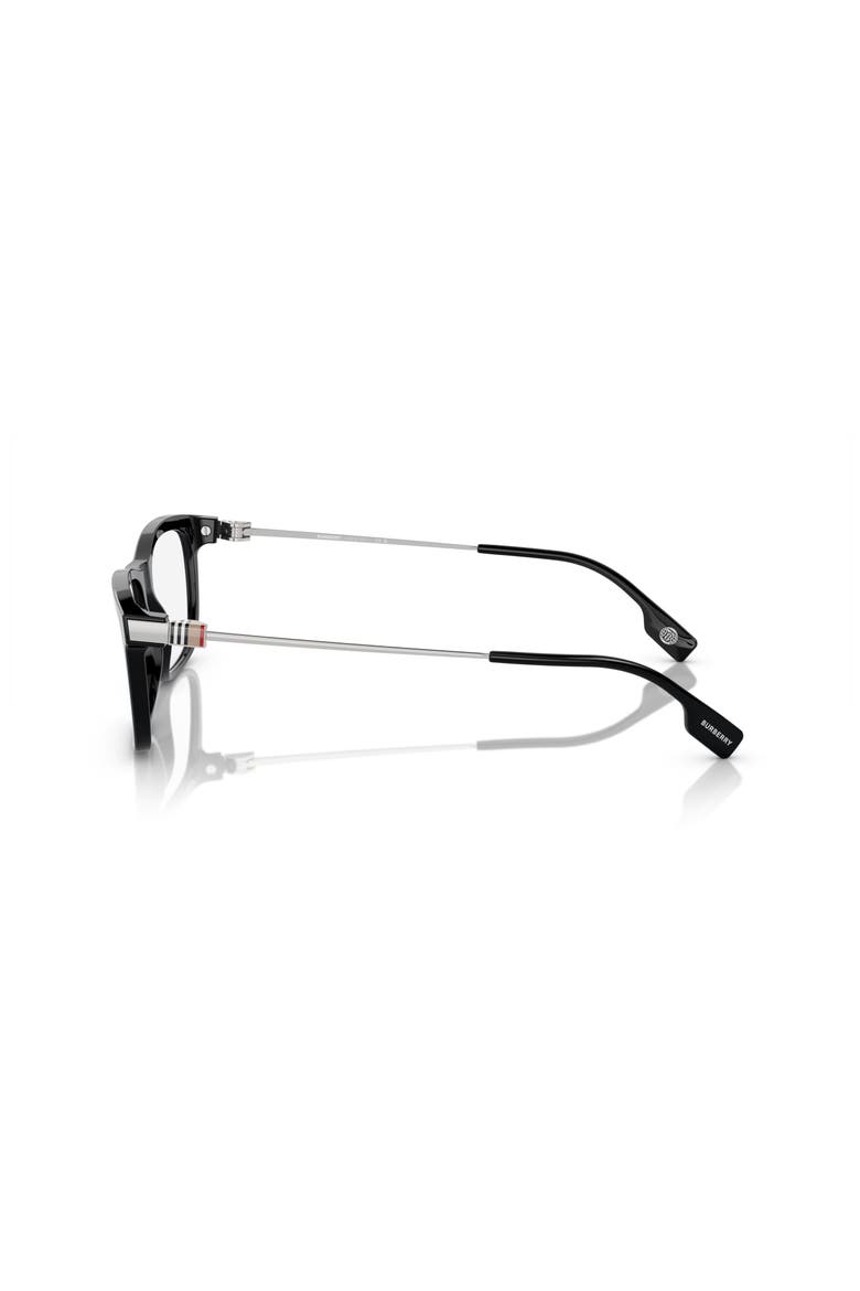 55mm Rectangle optical glasses, Alternate, color, Black/ Silver