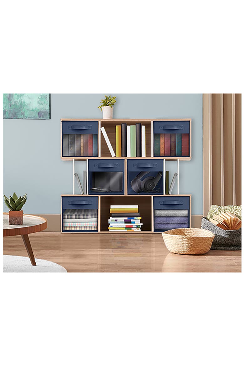 6-Pack Window Storage Cubes, Alternate, color, NAVY BLUE