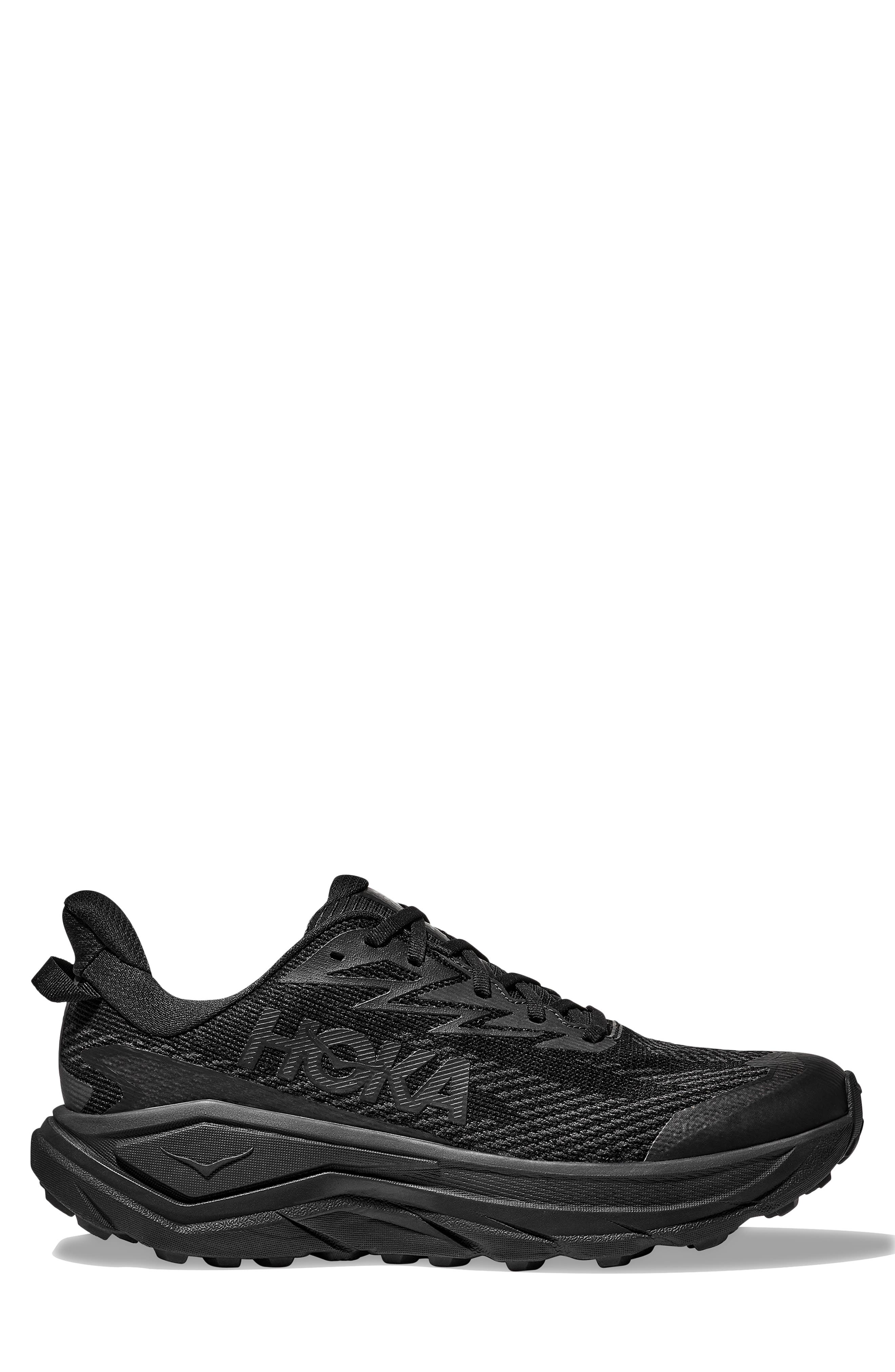 HOKA Challenger 8 GTX Gore-Tex<sup>®</sup> Waterproof Trail Running Shoe, Alternate, color, Black / Carbon Black