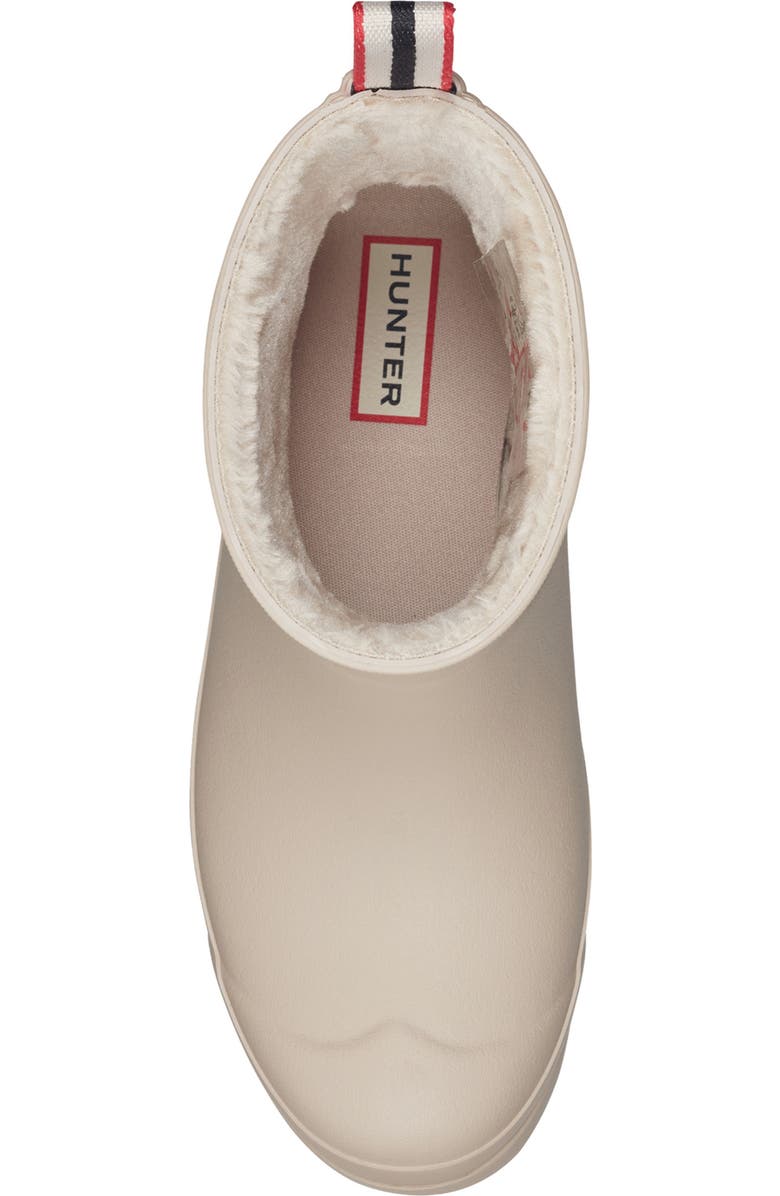 Hunter Play Short Faux Shearling Lined Waterproof Rain Boot, Alternate, color, Light Gray