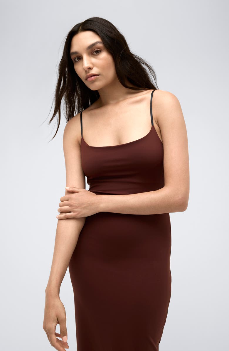 Kenneth Cole Maxi Slipdress, Alternate, color, Deep Chestnut