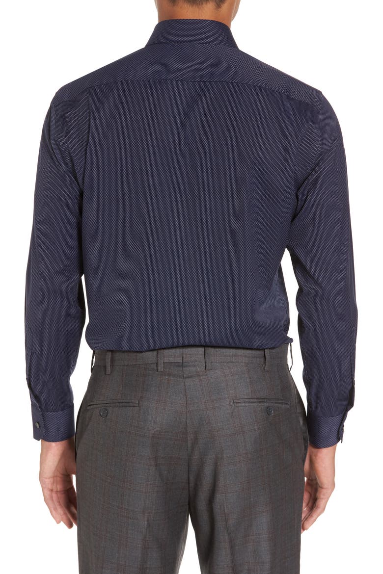 trim fit non-iron dress shirt Shirts Pinpoint Stripe Classic Blue Non-Iron Dress Shirt Cotton 16 The Tie Bar